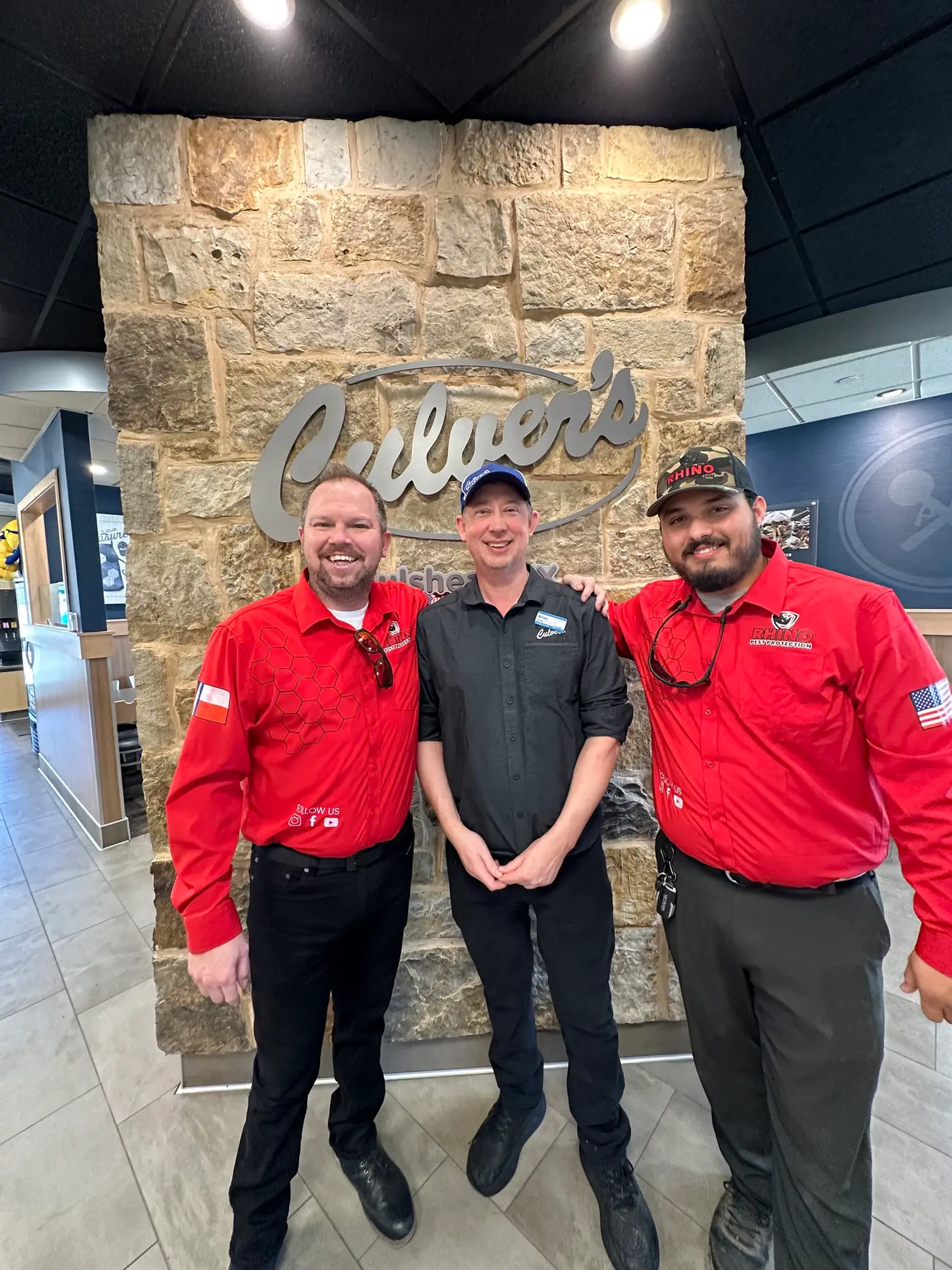 Rhino Pest Protection crew with the Culver's team in Fulshear, TX
